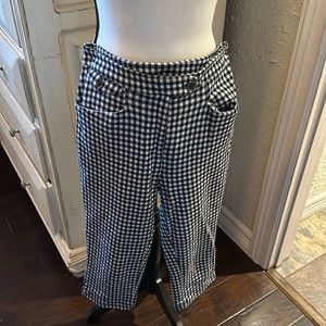 Anthropologie cropped checked pants